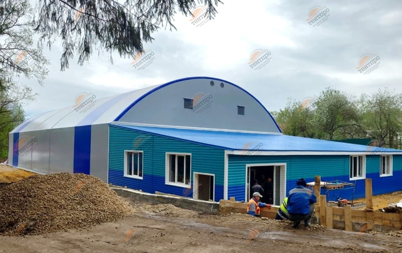 Тентовое спортивное сооружение В21х38 Тула, серия «Вертикаль»
